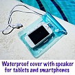 Waterproof cover with speaker